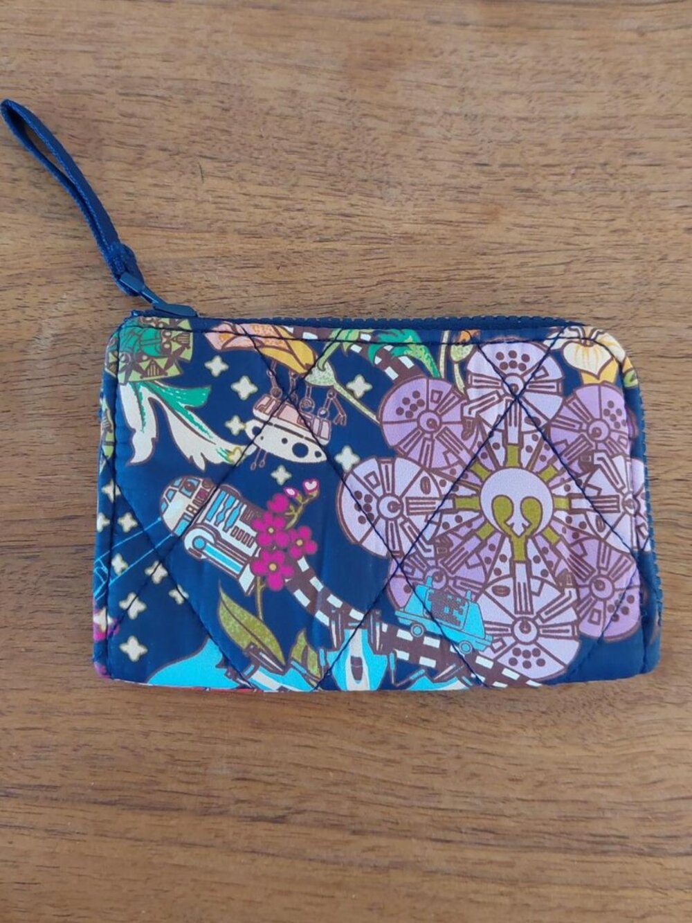 Vera Bradley Star Wars "Power the Force Floral" print zip pouch Star Wars mini p